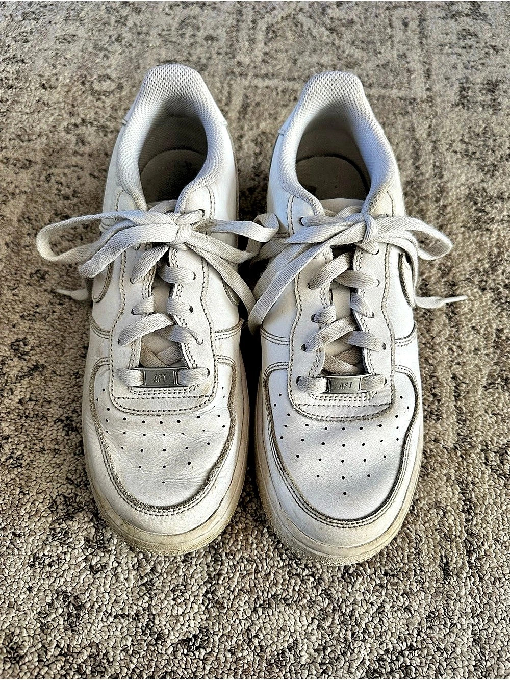 Nike Air Force 1 White Sneakers US 7Y
